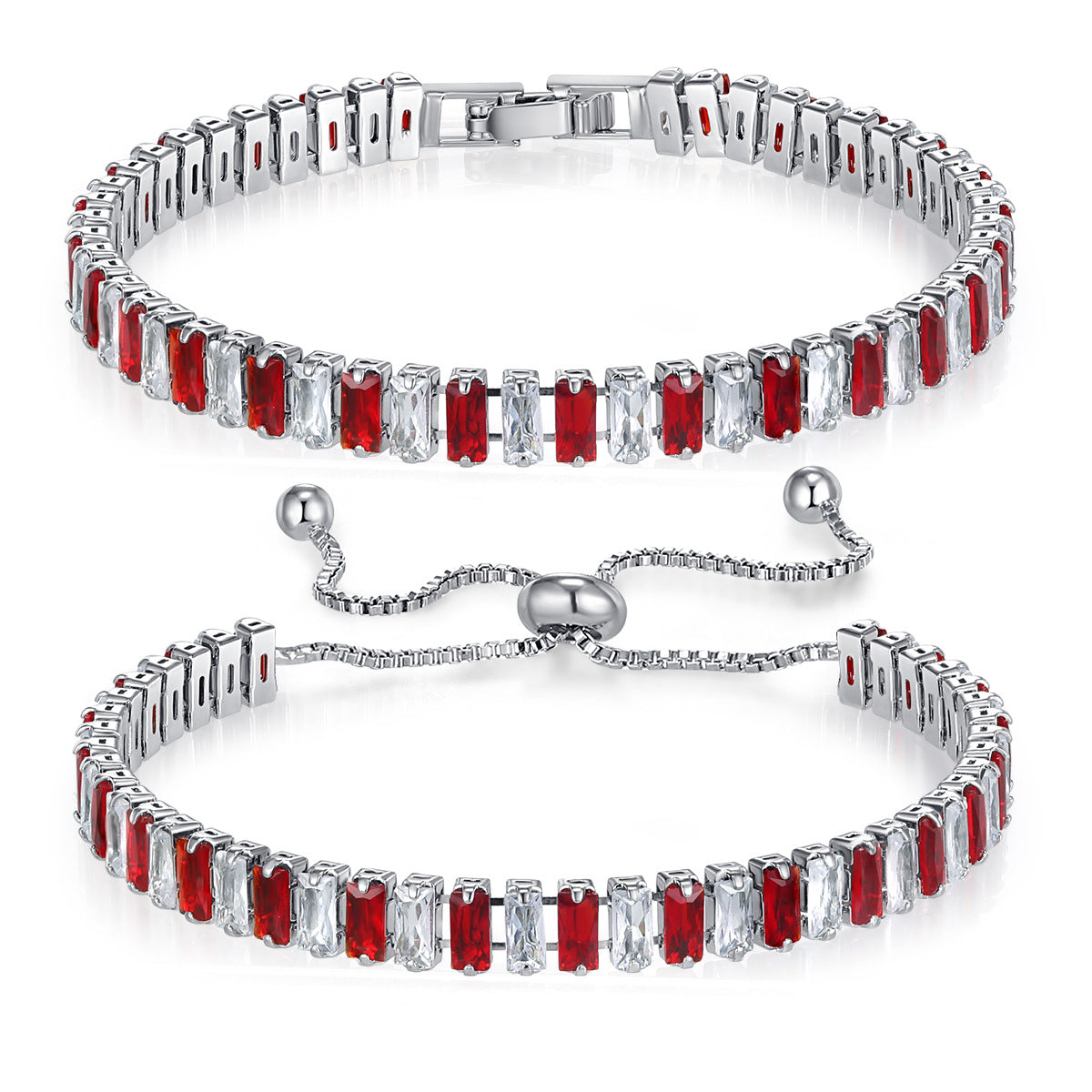 Pretty Female White Gold Plated Zircon Bracelets