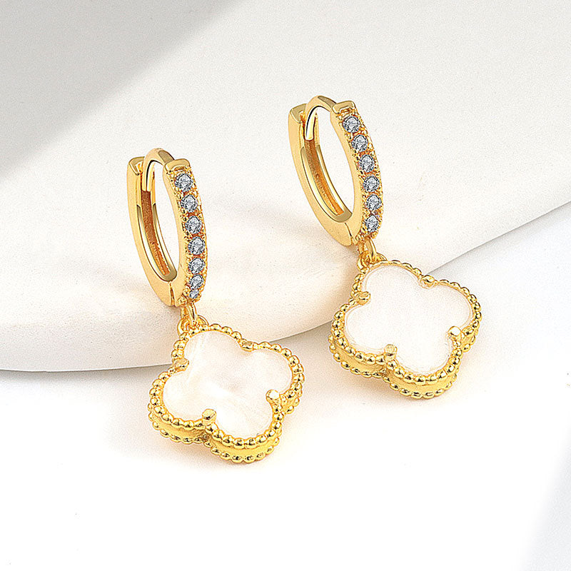 Trendy Clover Eardrop Niche Design Advanced Rings