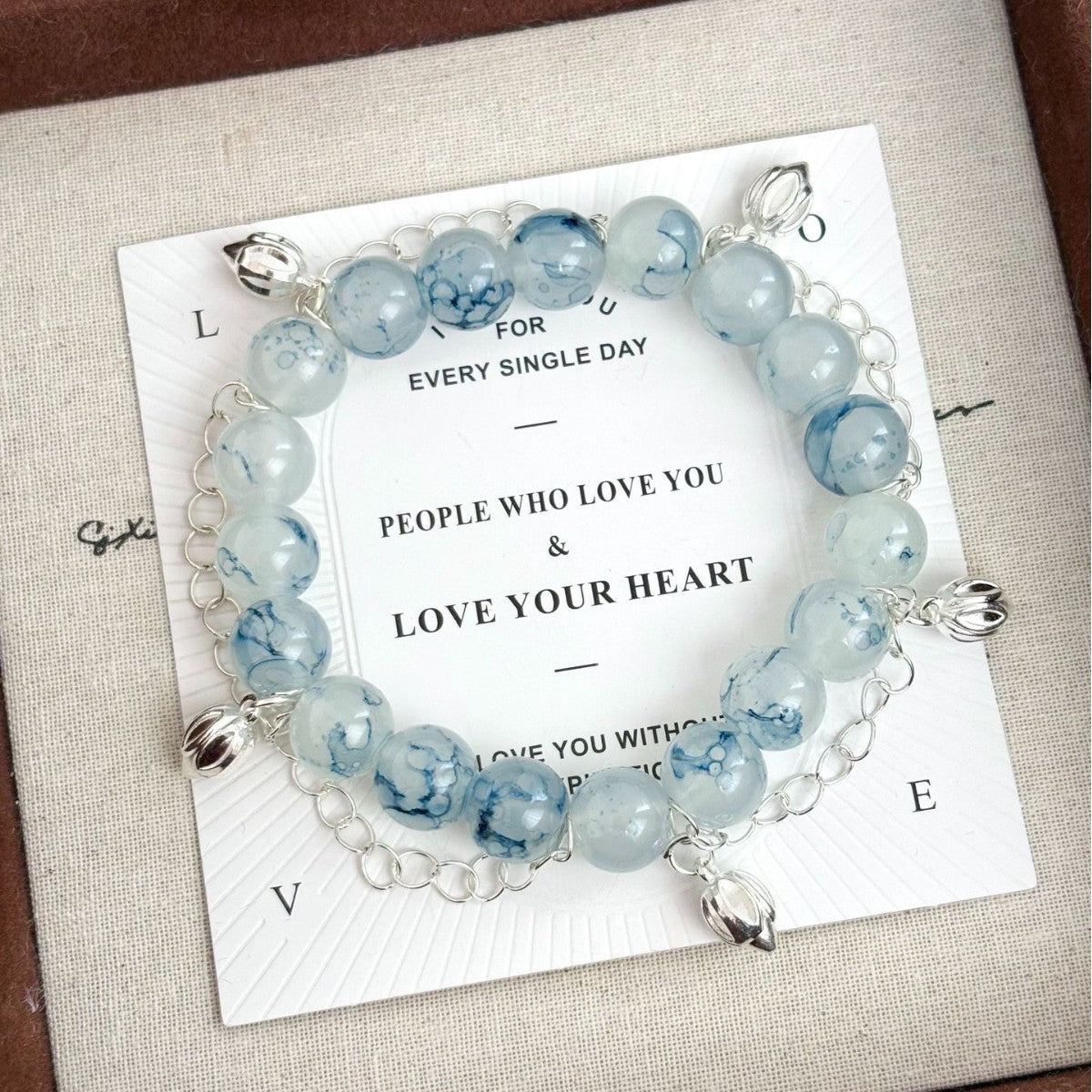 Bamboo Joint Summer Beaded Butterfly Half Bracelet