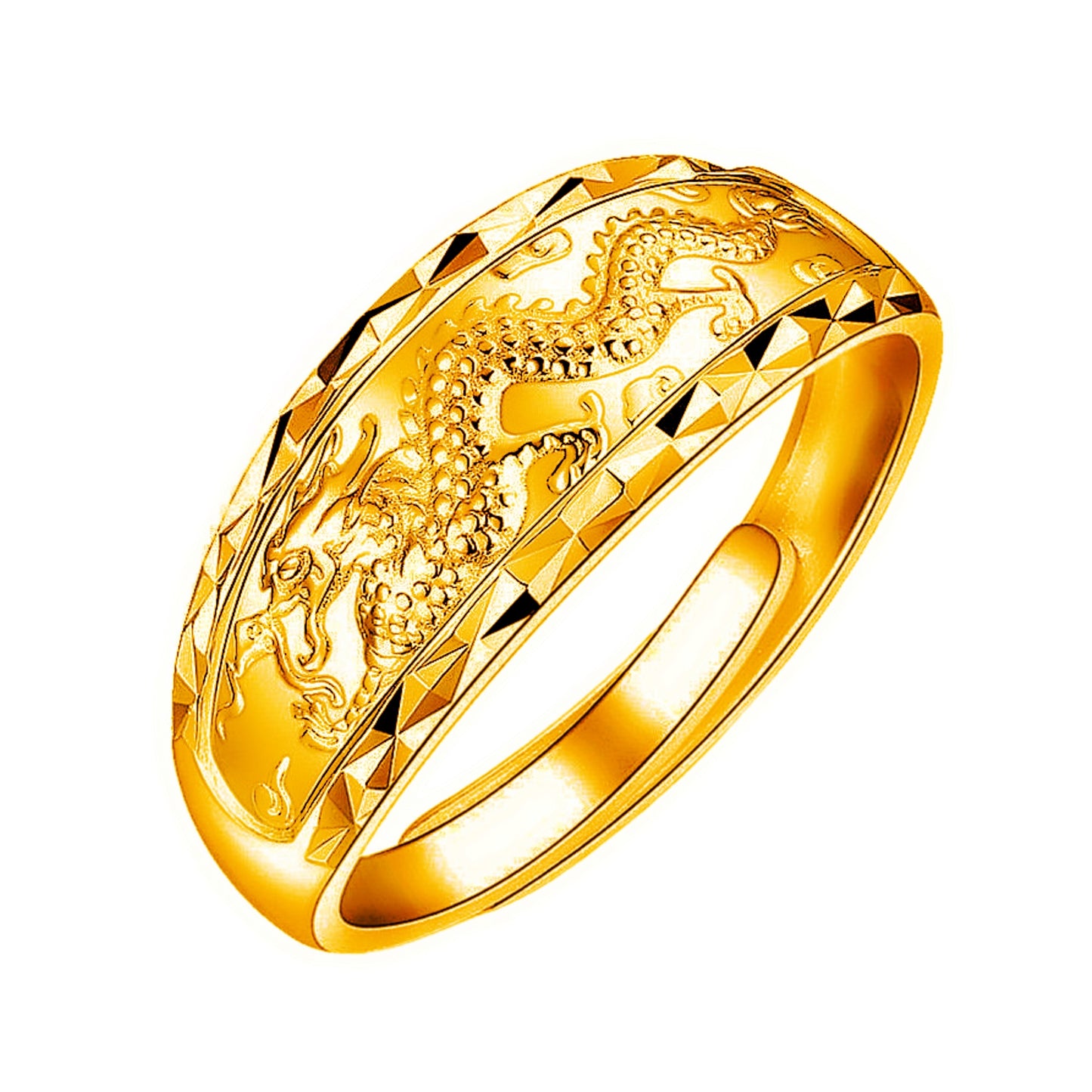 Men's Frosted Carven Design Flash Sand Surface Rings