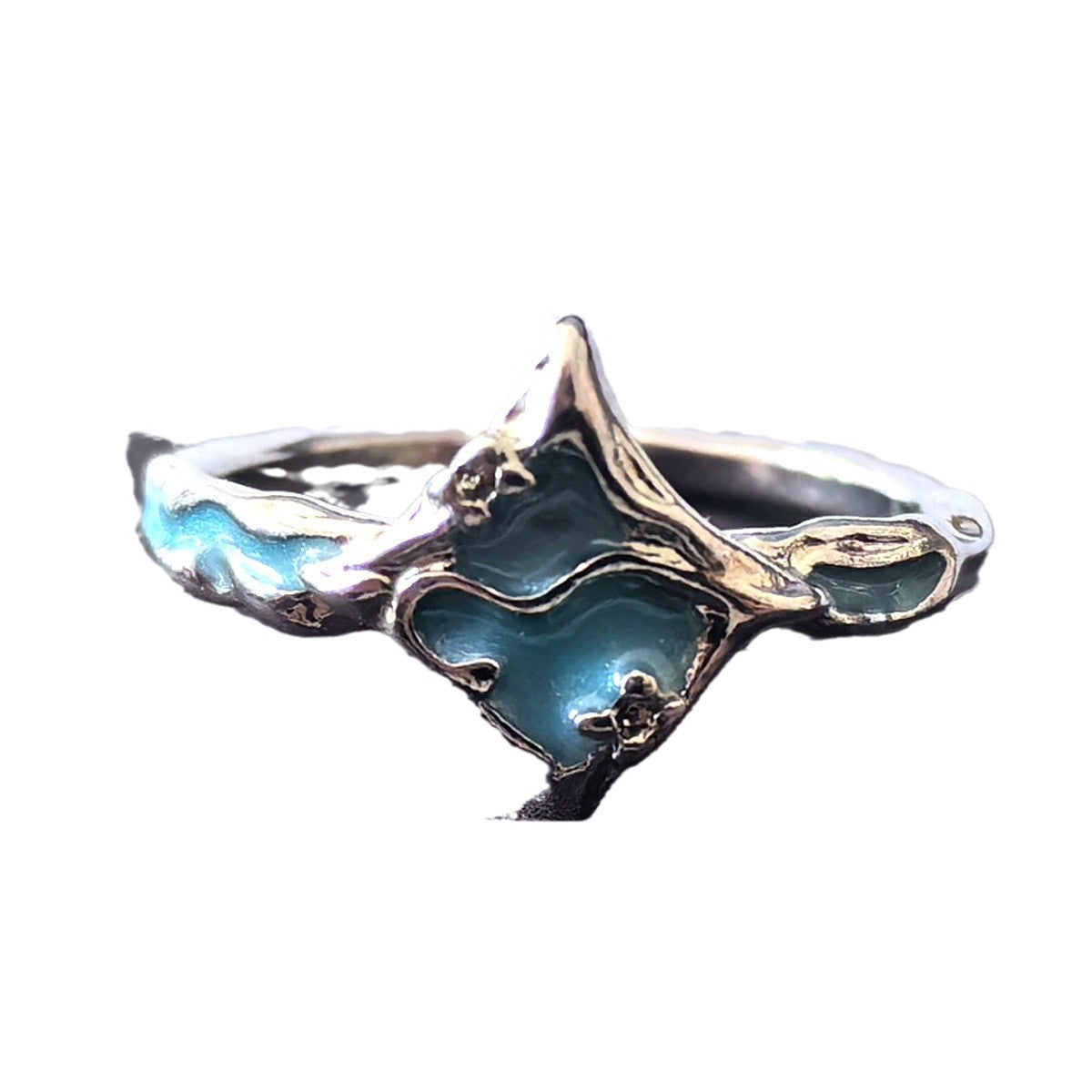 Women's Irregular Pleated French Style Twin Open Cold Korean Simple Sense Bracelets