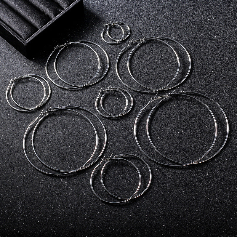 Paint Color Big Circle Eardrop Beautiful Earrings