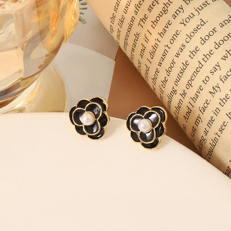 Korean Style Simple Vintage Pearl High-grade Ear Tassel Female Niche Earrings