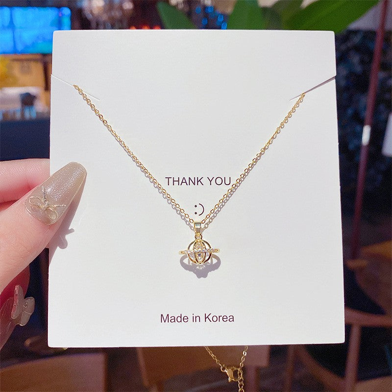 Women's Zircon Petal Summer High Sense Niche Design Clavicle Necklace