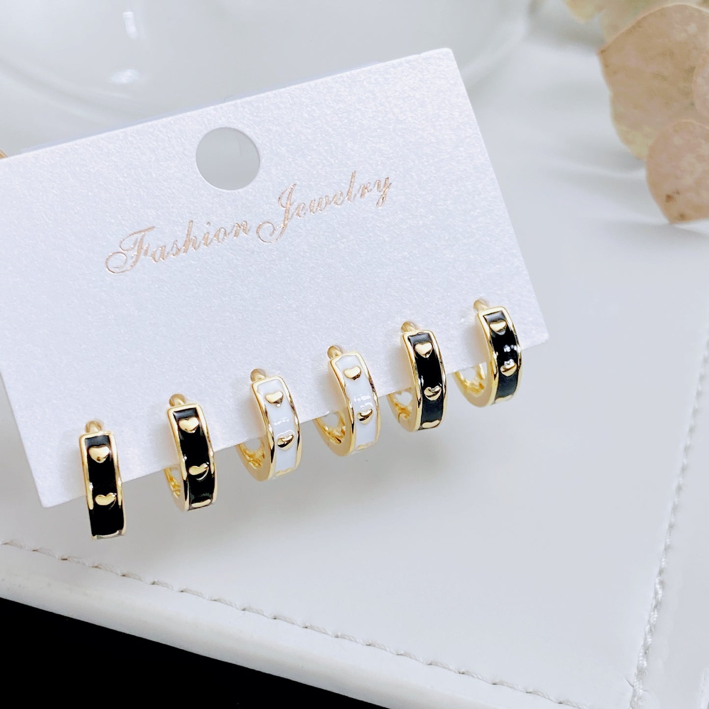 Golden Light Luxury Three Pairs Clip Temperament Wild High-grade Sense Ear Buckle