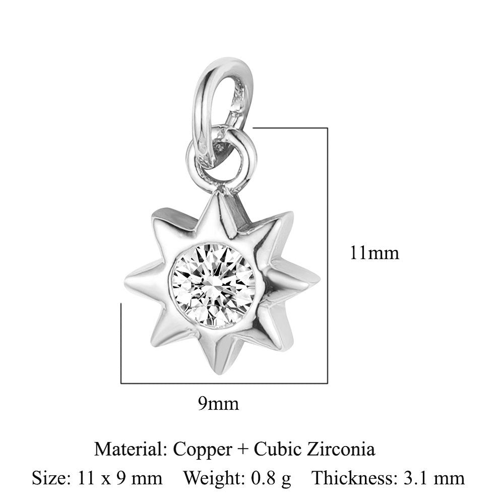 Elephant Eyes Copper Zircon Ornament Accessories Star Moon Pendants