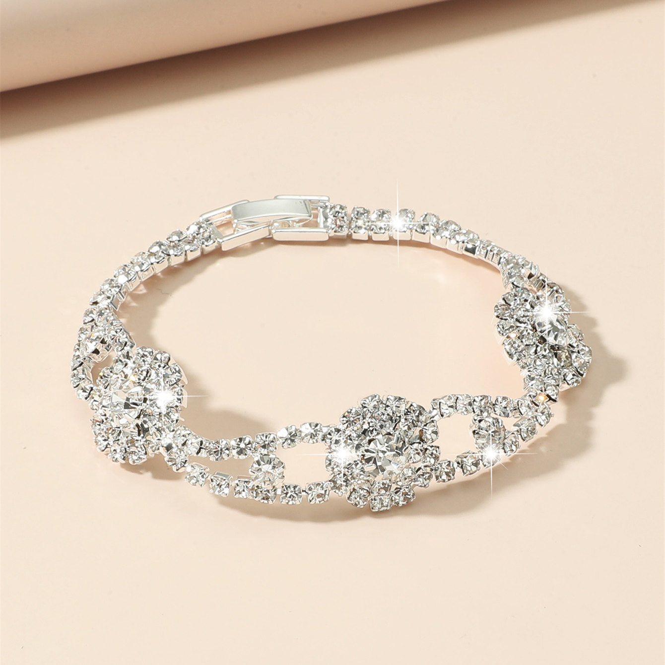 Fashion Rhinestone Female Bride Full Diamond Wedding Bracelets