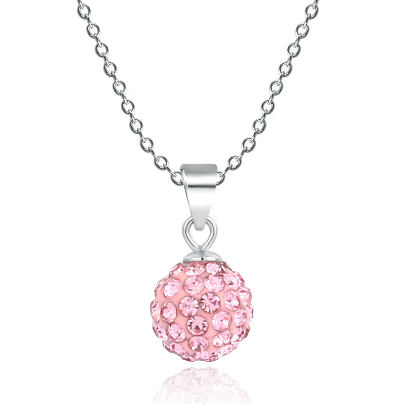 Sier Rhinestone Ball Crystal Full Diamond Mori Style Pendants