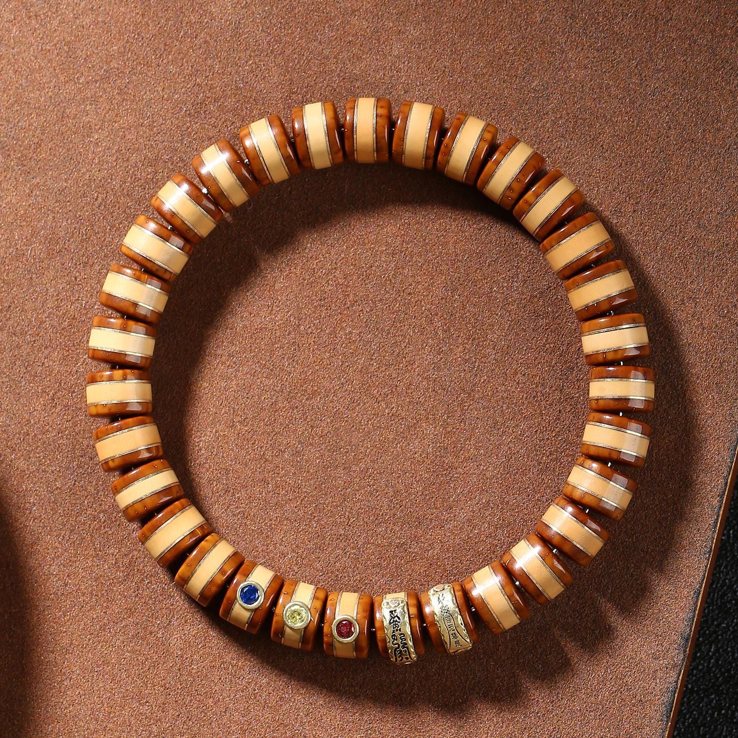 Women's & Men's Solid Zi Jin Shu Crafts Pliable Temperament Straight Cut Pills Bracelet