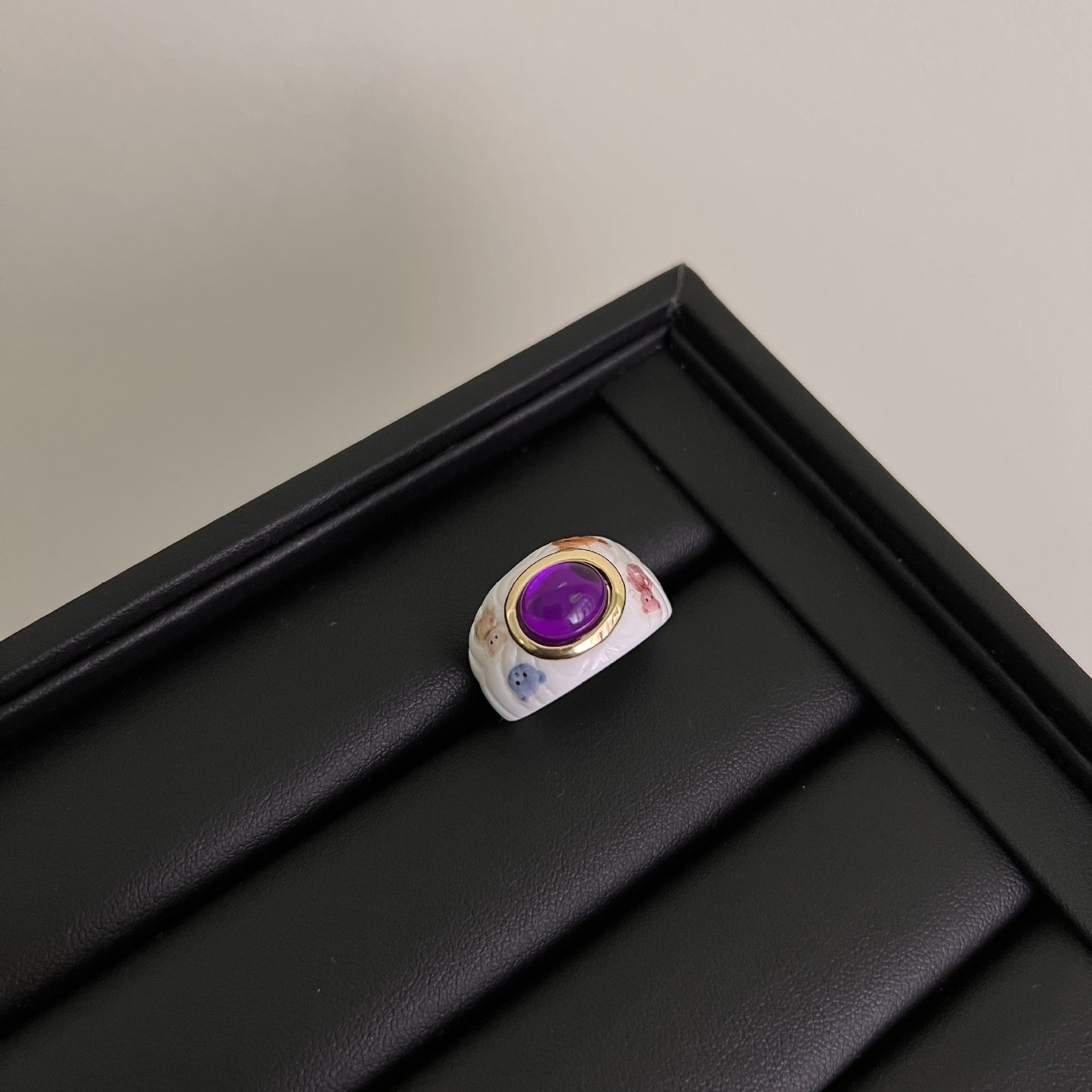 Children's High-grade Design Dripping Oil Open Stacked Band Special Multicolor Ring