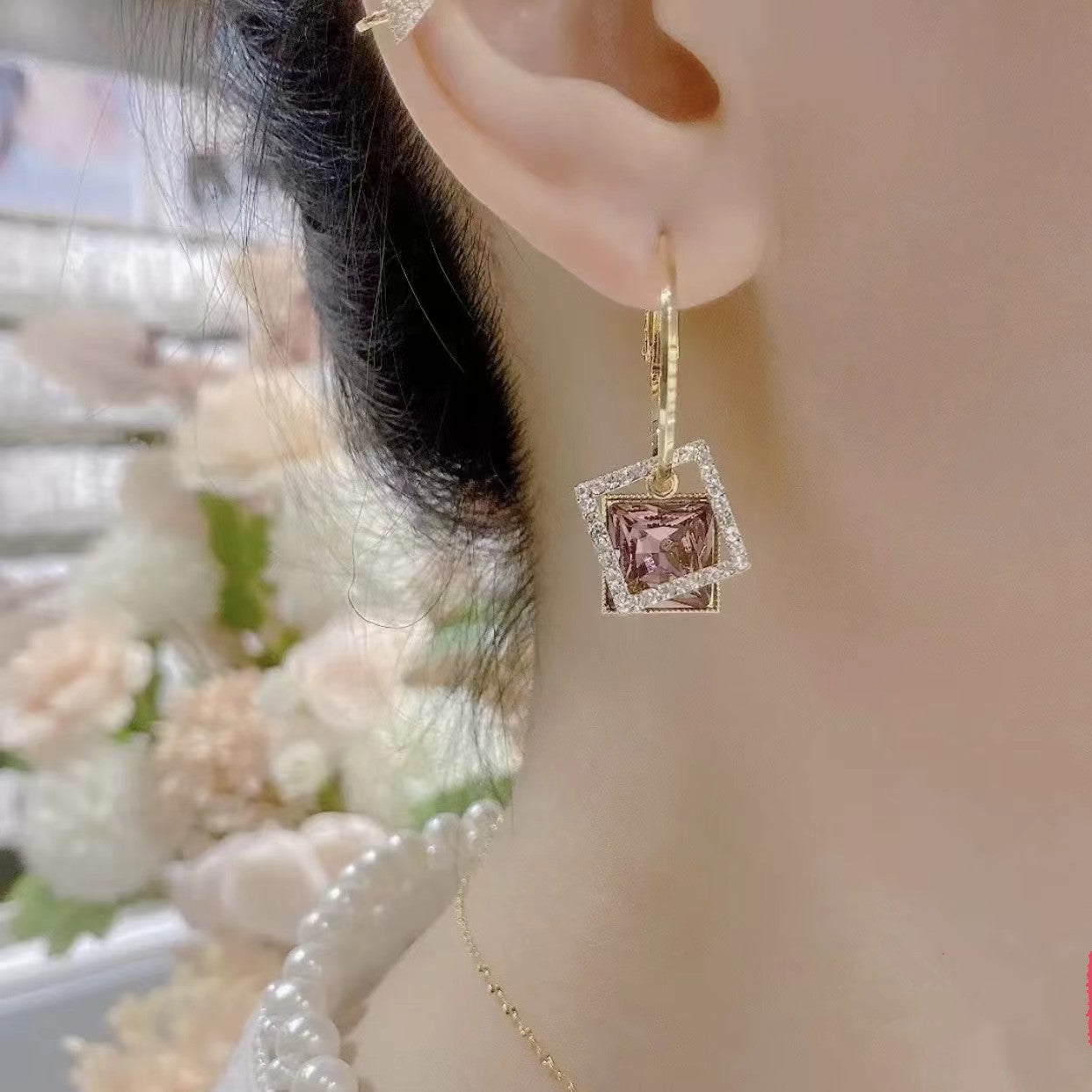 Sense Ear Geometric Crystal Trendy Temperament Wild Rings