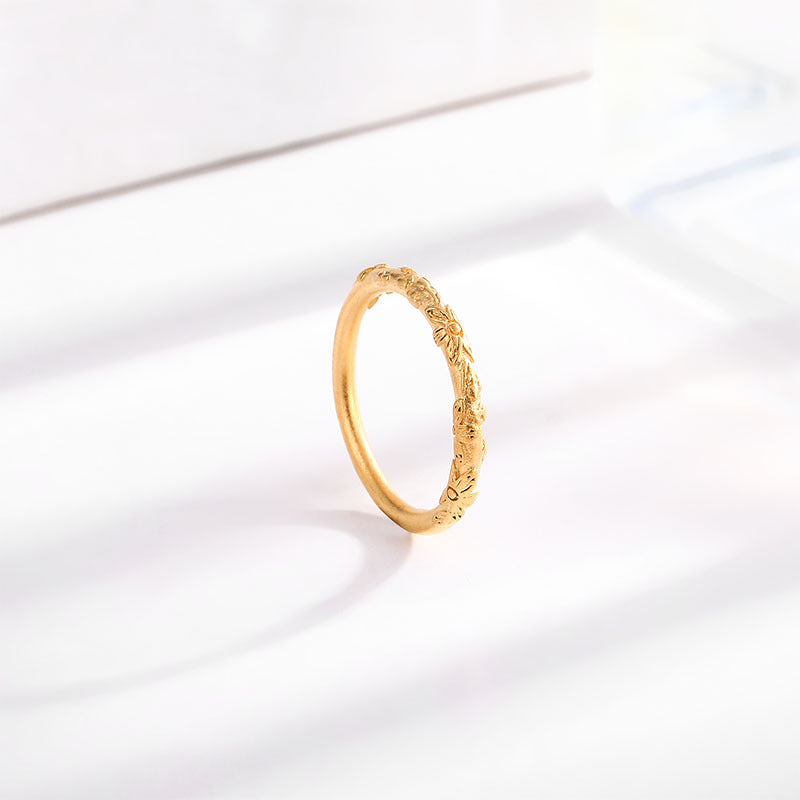 Ancient Style Bauhinia Female High Class Elegant Couple Romantic Rings