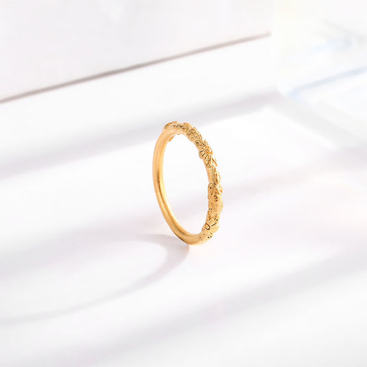 Ancient Style Bauhinia Female High Class Elegant Couple Romantic Rings