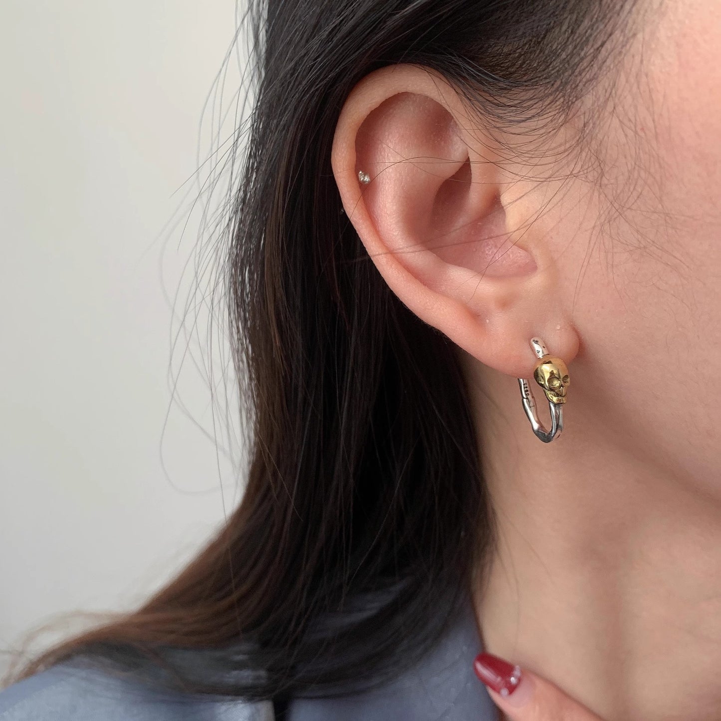 Women's & Men's Fashion Personality Hip Hop Style Hot Geometric Clip Niche High Earrings