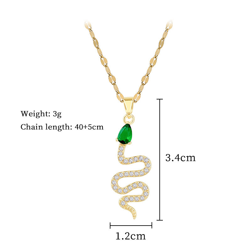 Inlaid Real Gold Female Lucky Beads Necklace