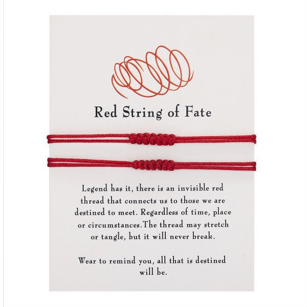 And Red Knot Rope Lucky Friendship Bracelets