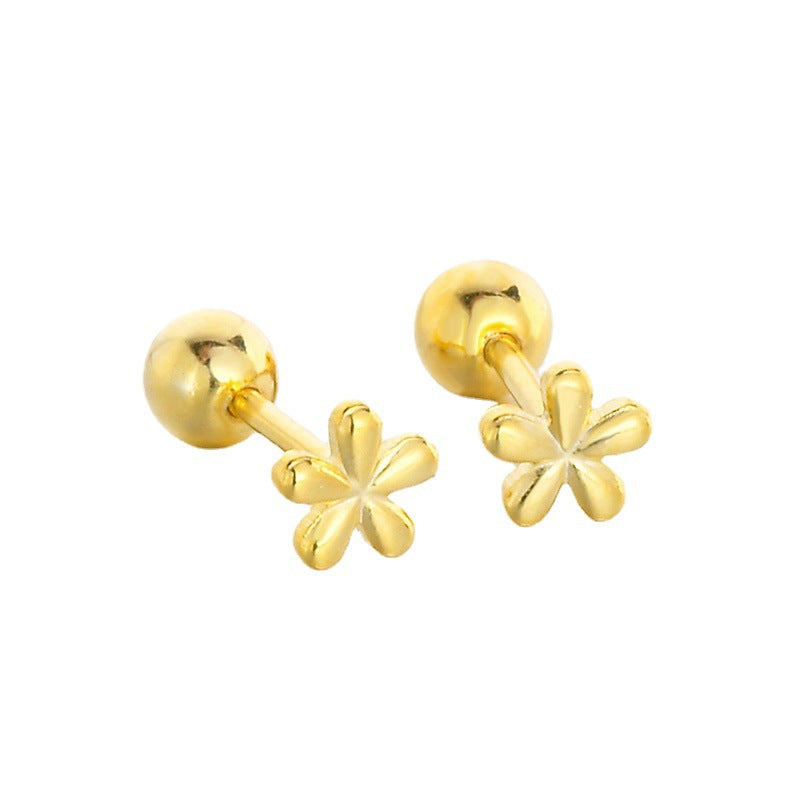 Simple Mini Flowers Ear Small Bone Sleep Free Earrings