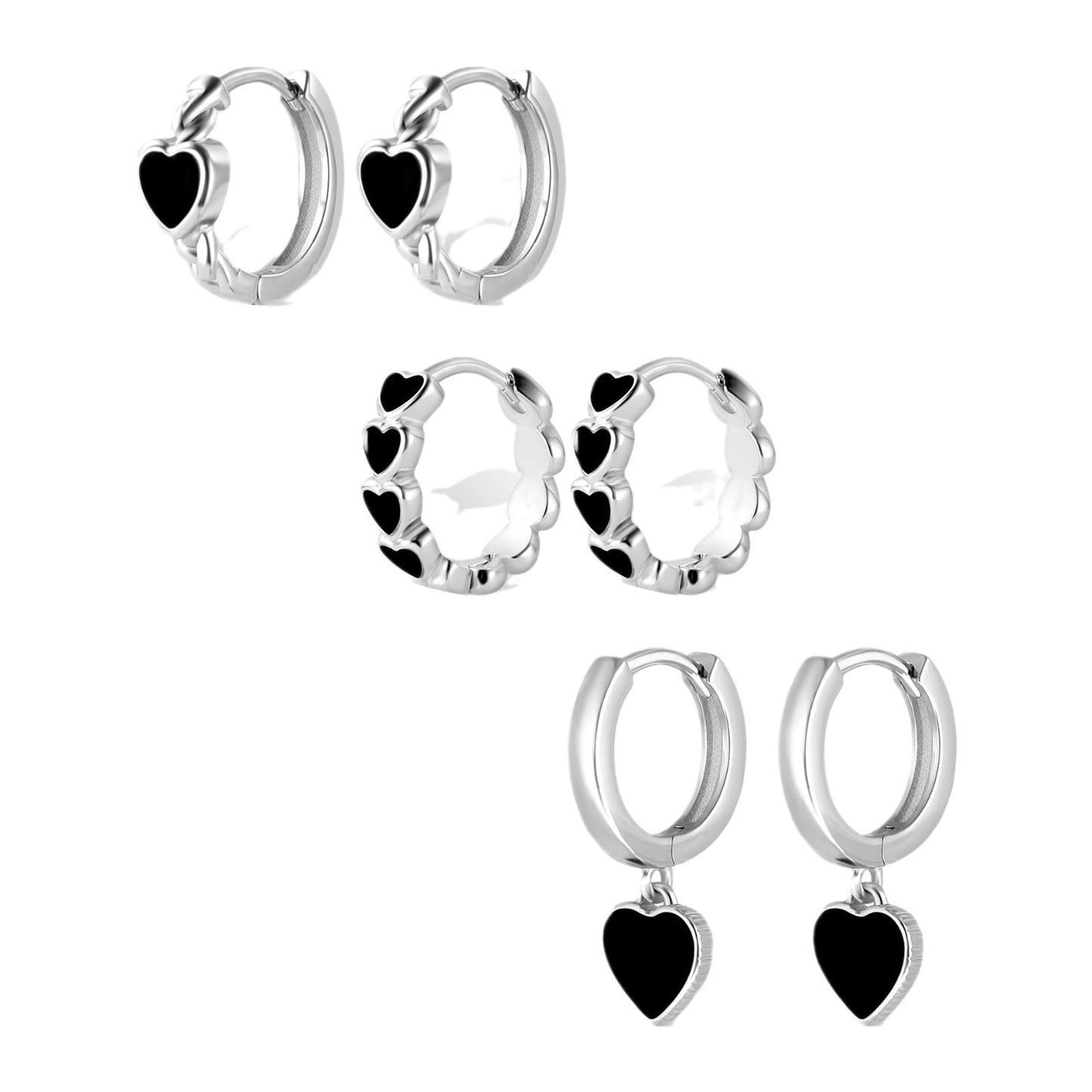 Light Extravagant Love Heart Geometric Heart-shaped Cold Irregular Valentine's Earrings
