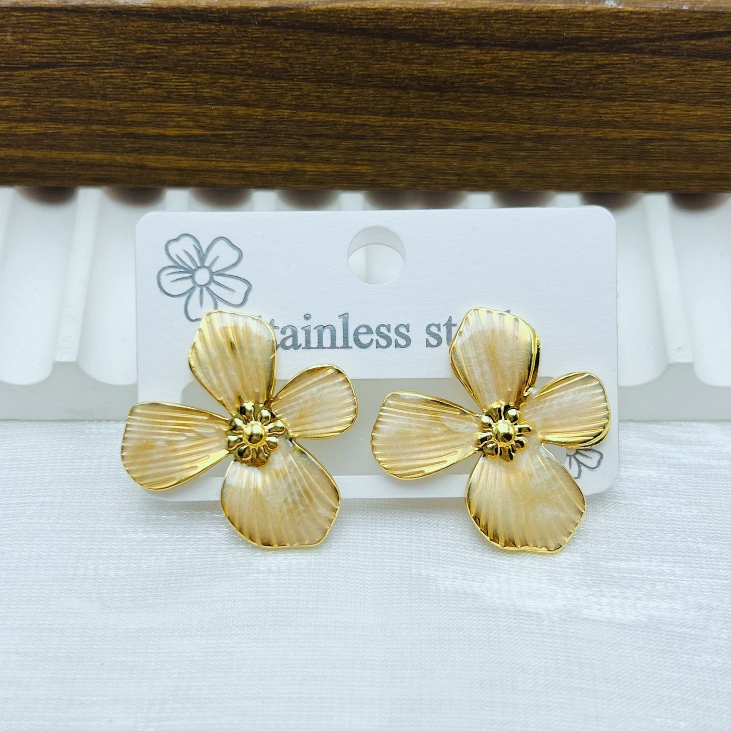 Women's Simple Blue Flower For Sterling Sier Stud Earrings