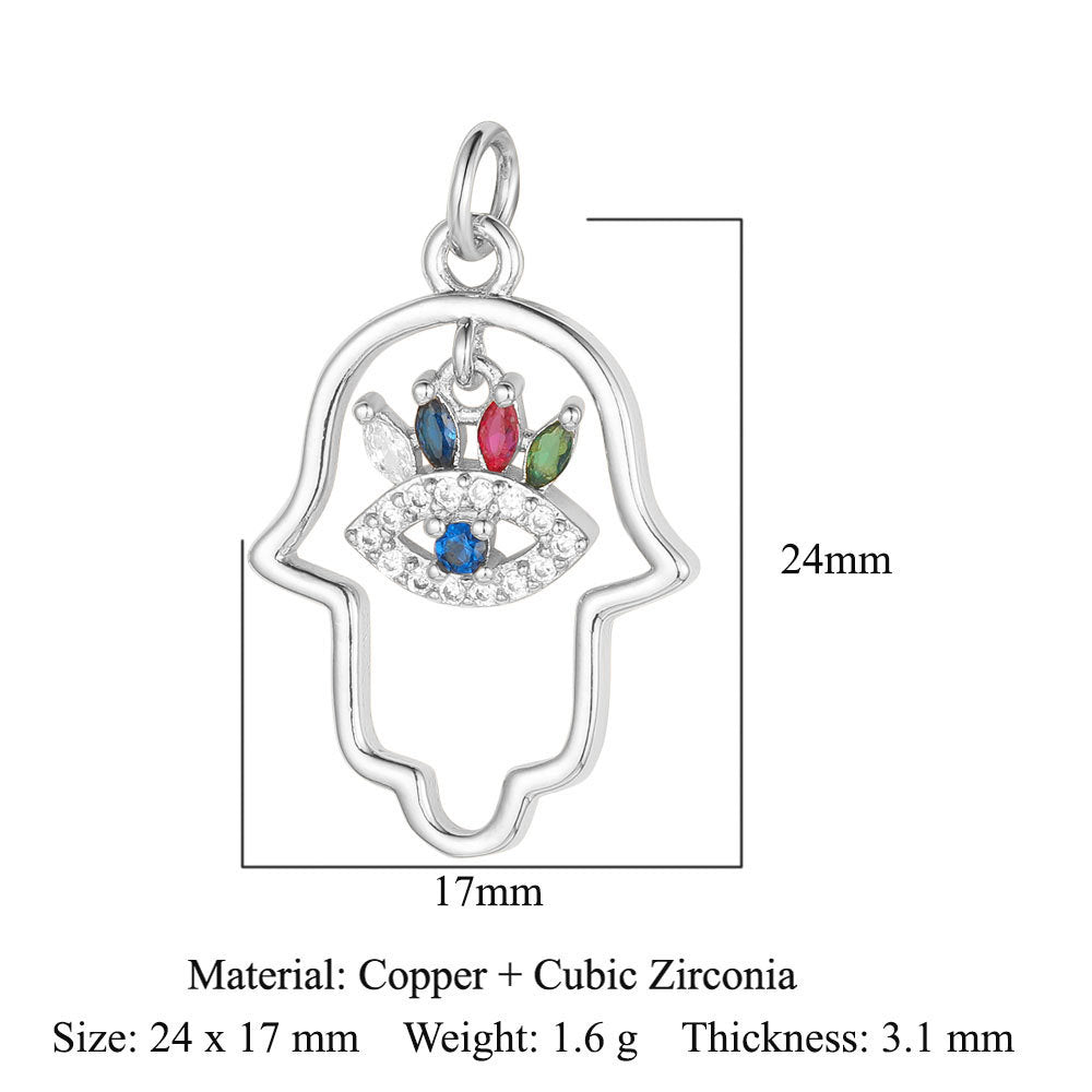 Devil's Eye Copper Zircon Ornament Accessories Pendants