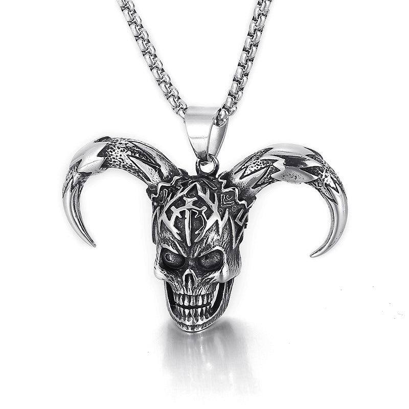 Men's Retro Creative Design Snake-shaped Stainless Steel Personalized Pendants