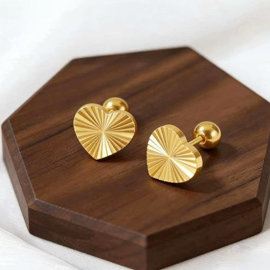 With Hearts Titanium Steel High Sense Earrings