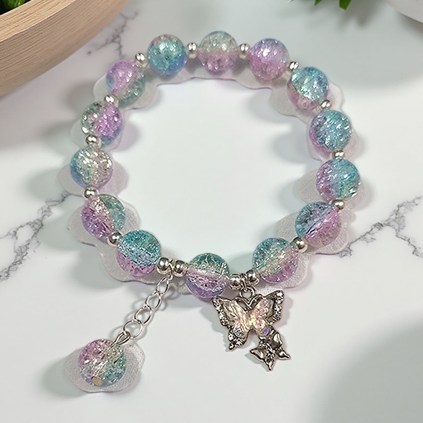 Fantasy Flower Glazed Female Gradient Contrast Bracelet