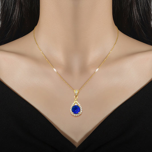 Women's Diamond Water Drop Light Luxury Temperament Gorgeous Necklaces