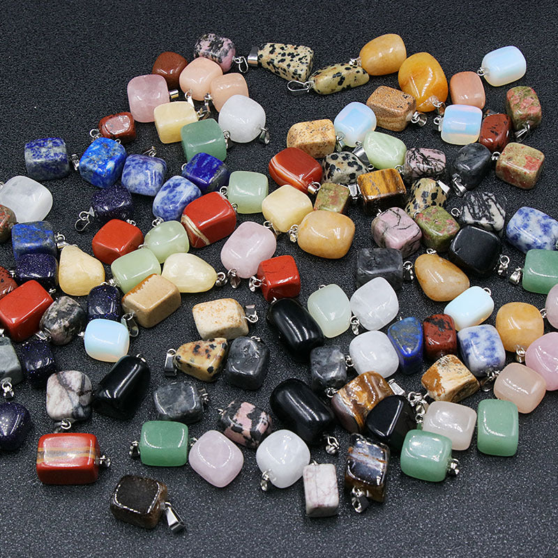 Stone Crystal Agate Small Colorful Jade Irregular Pendants