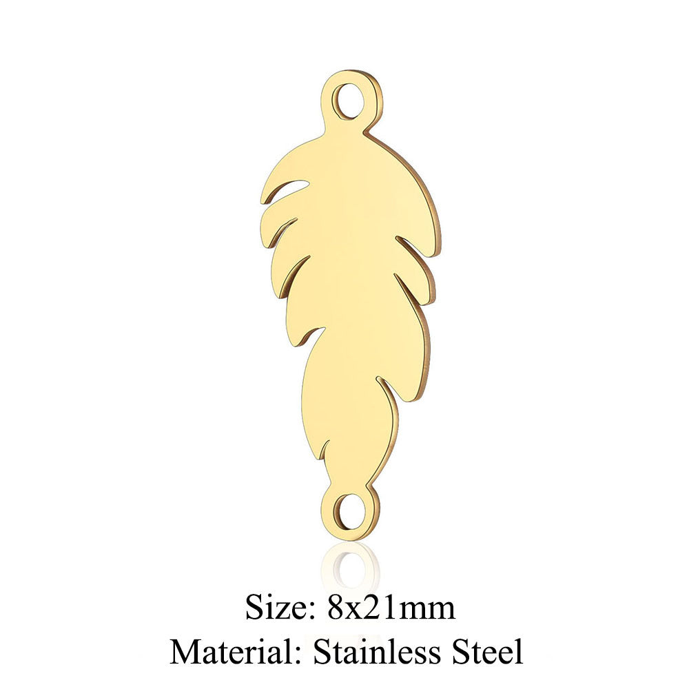 Feather Wings Titanium Steel Lucky Tree Pendants