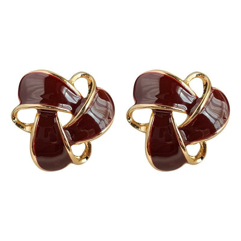 Enamel French Style Retro Affordable Luxury Minority Earrings