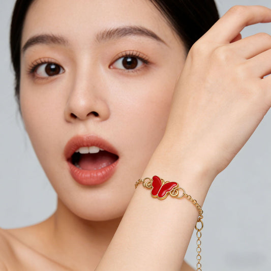 Women's Alloy Oil Dripping Butterfly Korean Fashion Bracelet