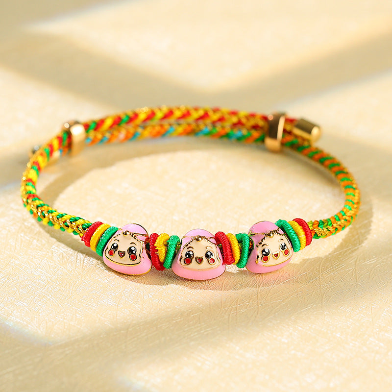 Children's Dragon Boat Festival Colorful Rope Carrying Strap Hand-woven Tiger Sachet Bracelets