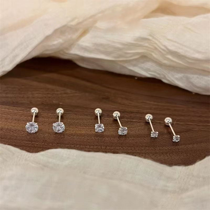 High-grade Screw Ear Bone Niche Design Exquisite Sleeping No Need Rings