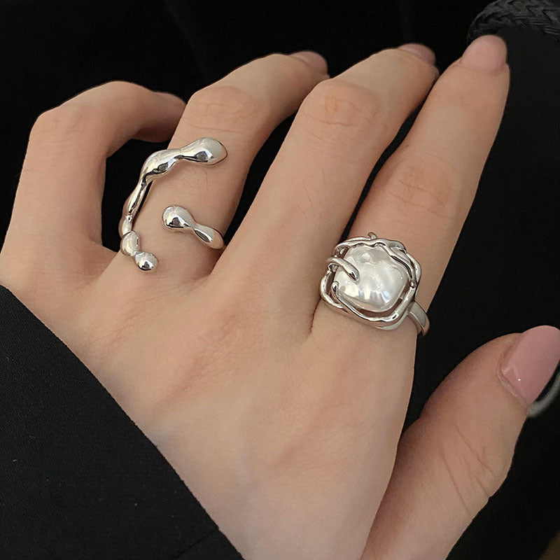 Female Index Finger Niche Design Personalized Exaggerated Retro Rings