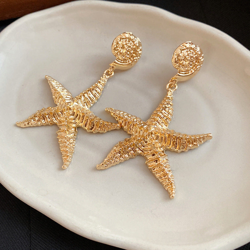 Women's Needle Round Curved Geometric Ear Retro Personalized Temperamental Light Luxury Earrings