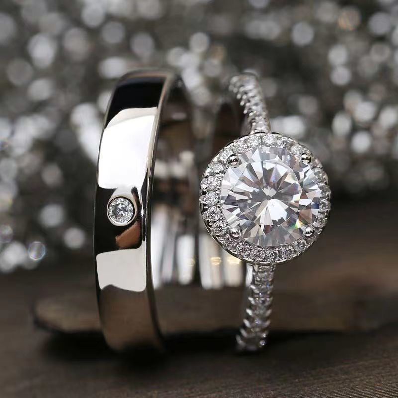 Couple Wedding Simulation Diamond Live Mouth Proposal Fake Rings