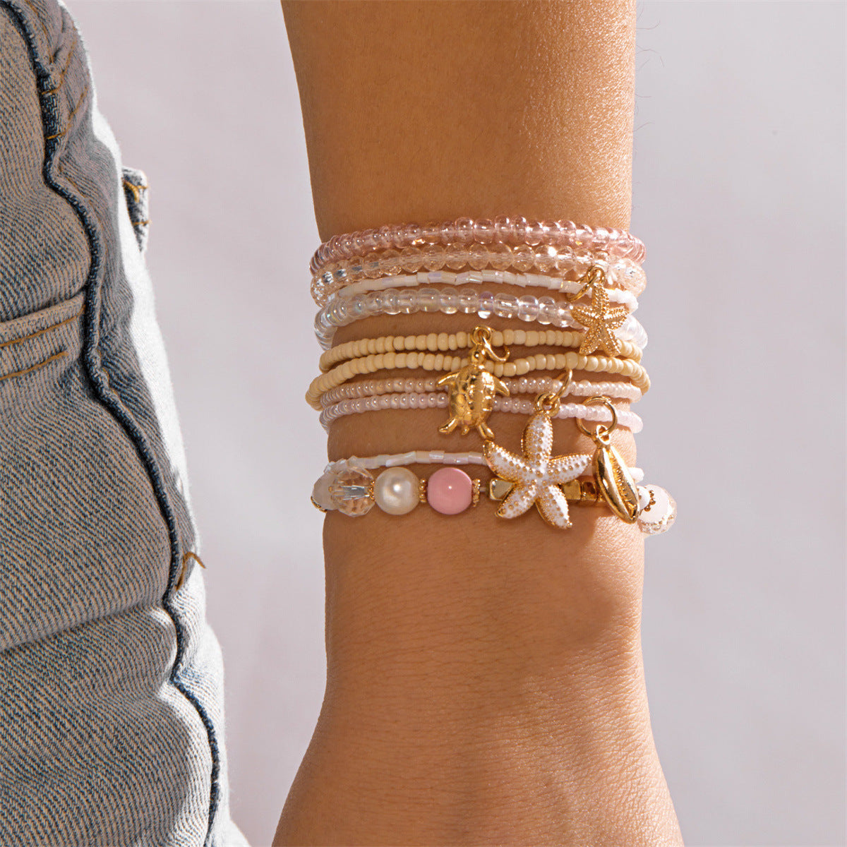 Holiday Female Summer Beach Dopamine Starfish Bracelet