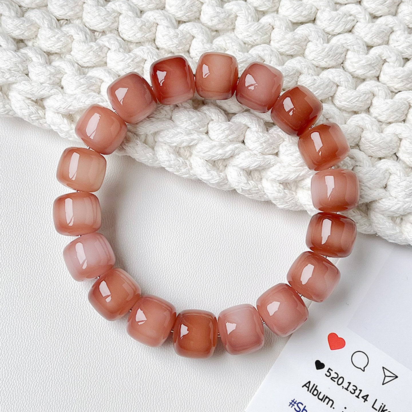 Bodhi Pliable Temperament Hand Toy Seed Barrel Beads Single Circle Bracelet