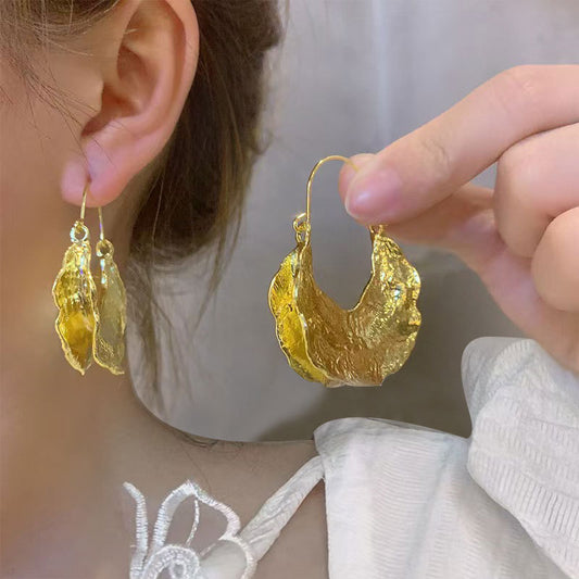 High-grade Light Luxury Minority Texture Metal Ear Earrings