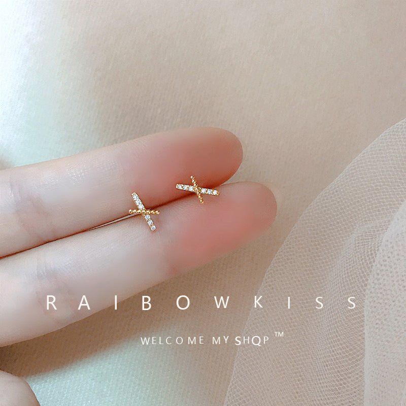 Women's X For Fresh Literature Art Sweet Stud Earrings