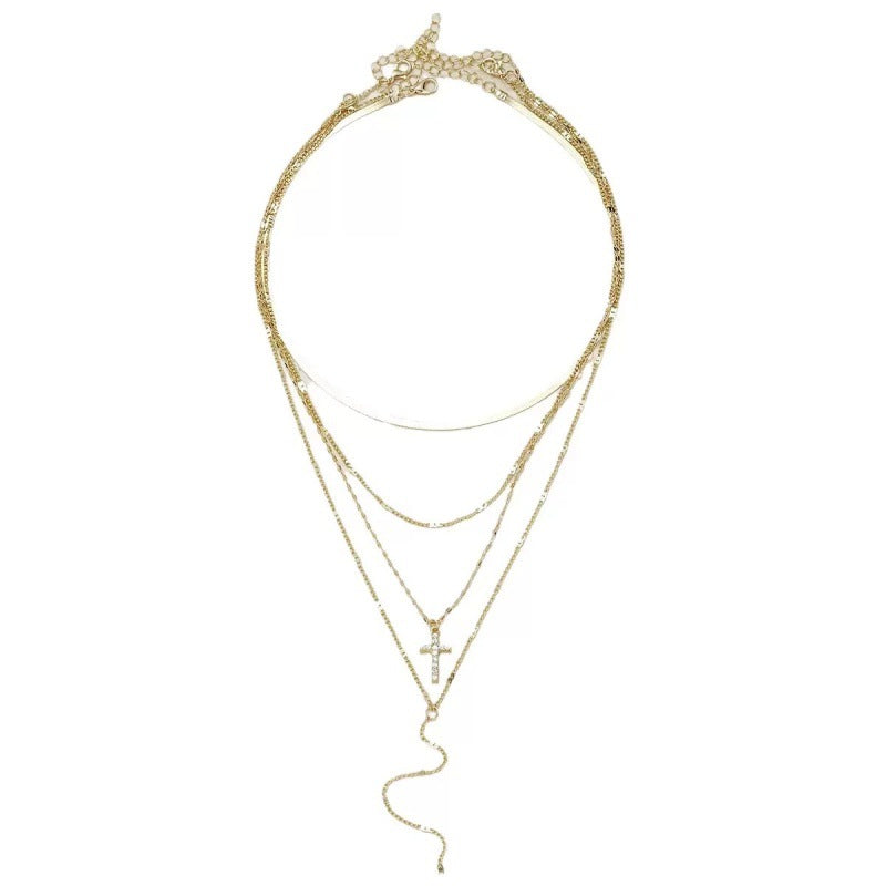 Women's Niche Design Cross For Twin Clavicle Pendants