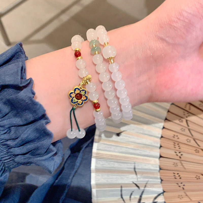 Women's Style Twin Beaded Good-looking Party Niche Bracelet