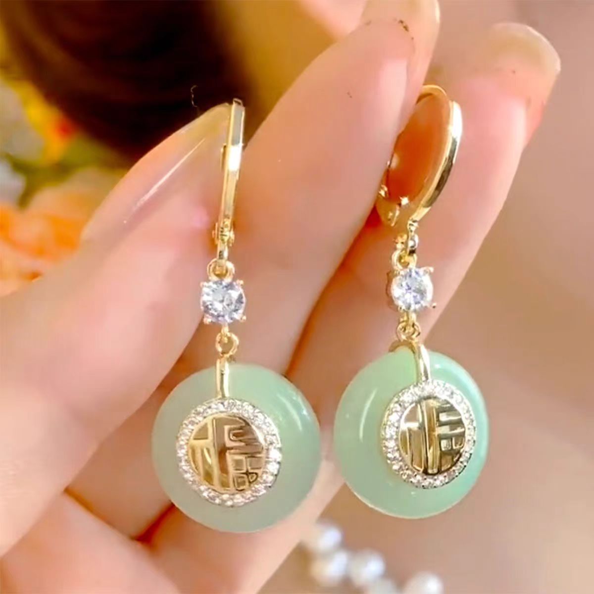 Good Luck Peace Long Wild Elegant Graceful Ear Buckle