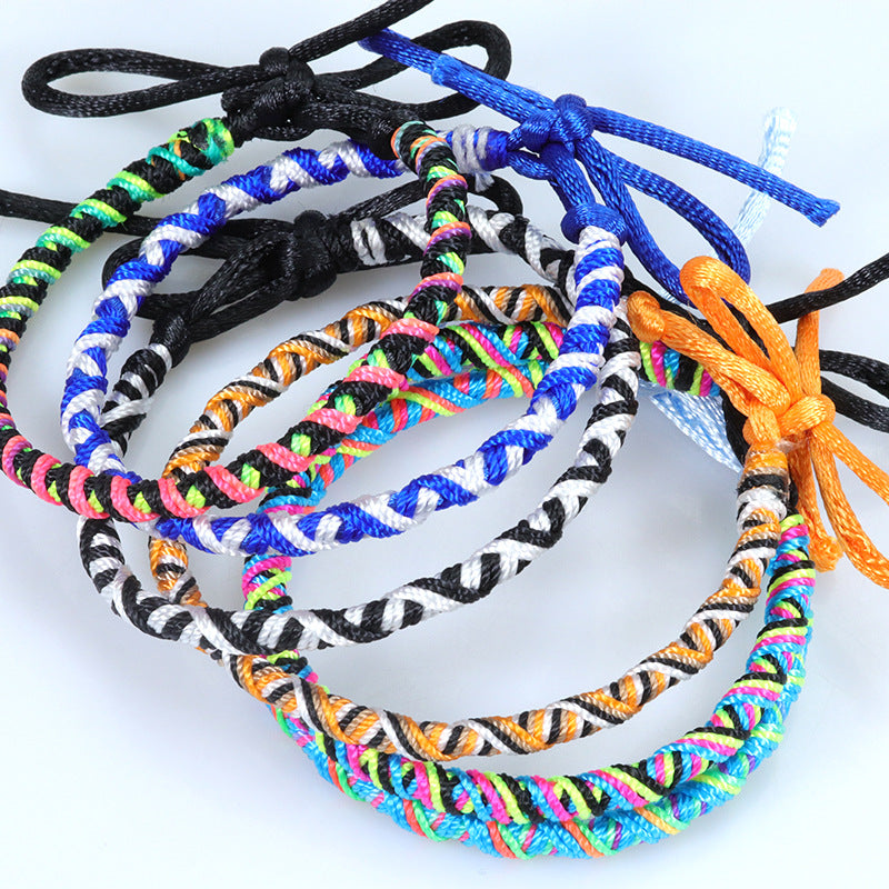 Style Colorful Hand-knitted Rope Holiday Party Bracelet