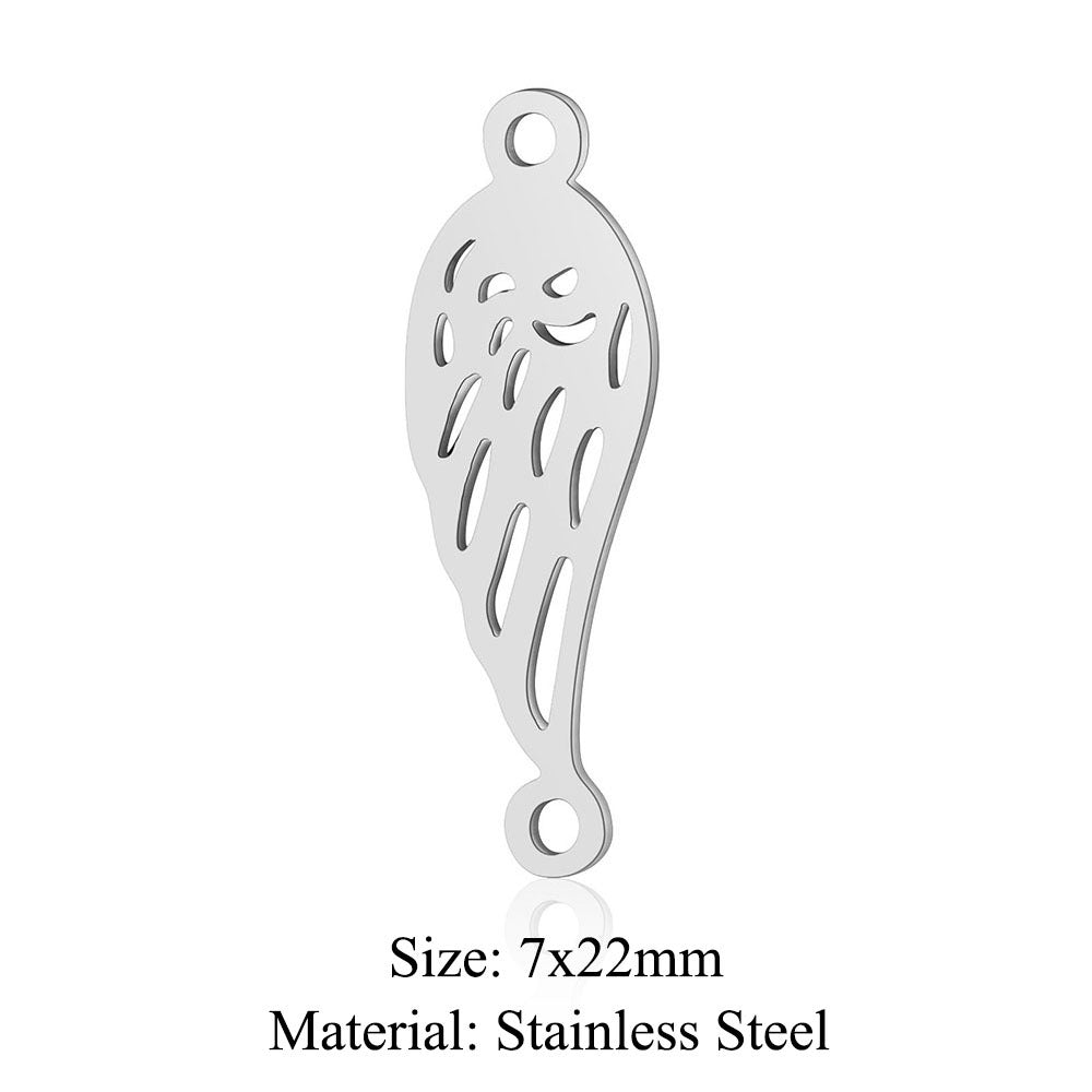 Feather Wings Titanium Steel Lucky Tree Pendants