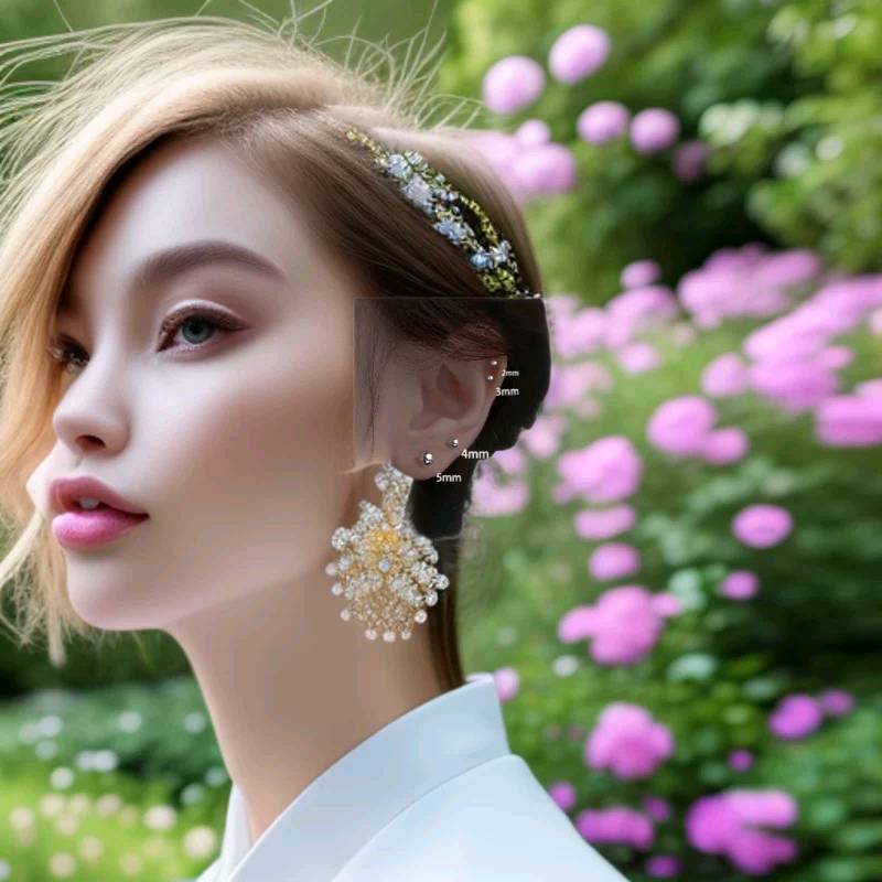 Women's Sier Tassel Niche Design Ear Bone Rings