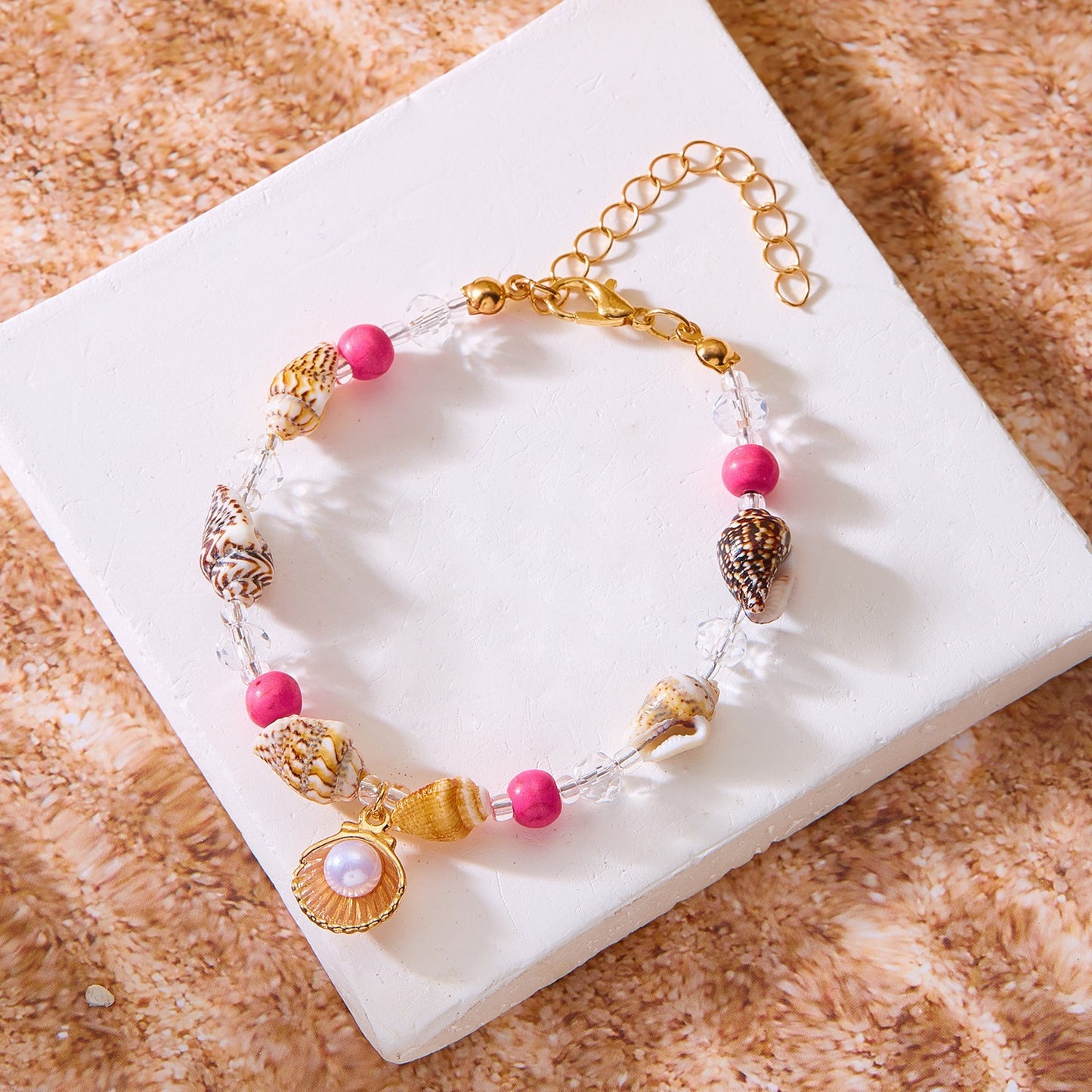 Bohemian Beach Foot Fashion Conch Crystal Bracelet