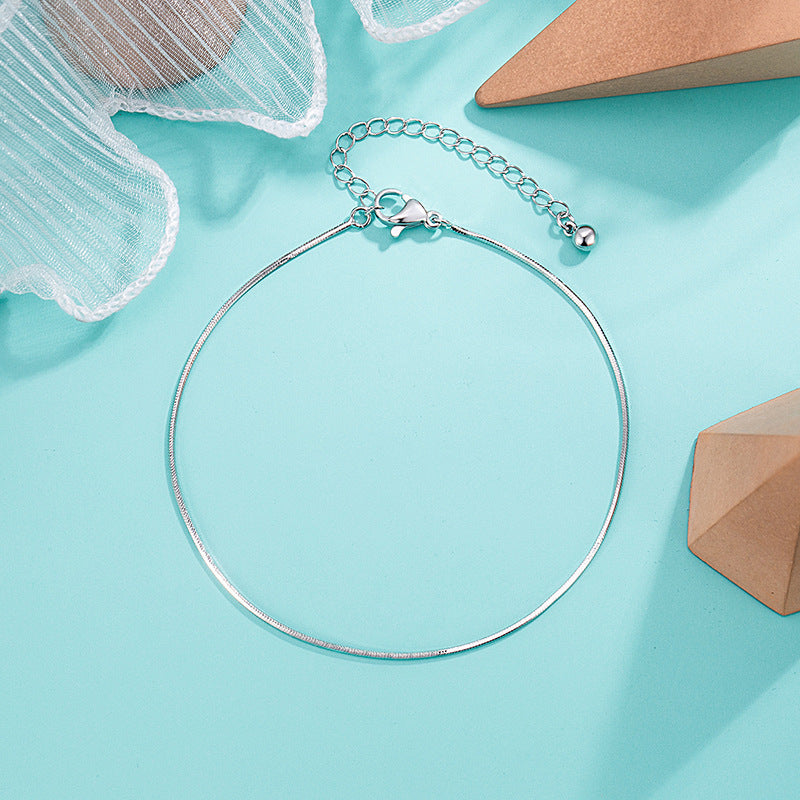 Bone White Match Choker Single Chain Personalized Fashionable Foot Bracelet