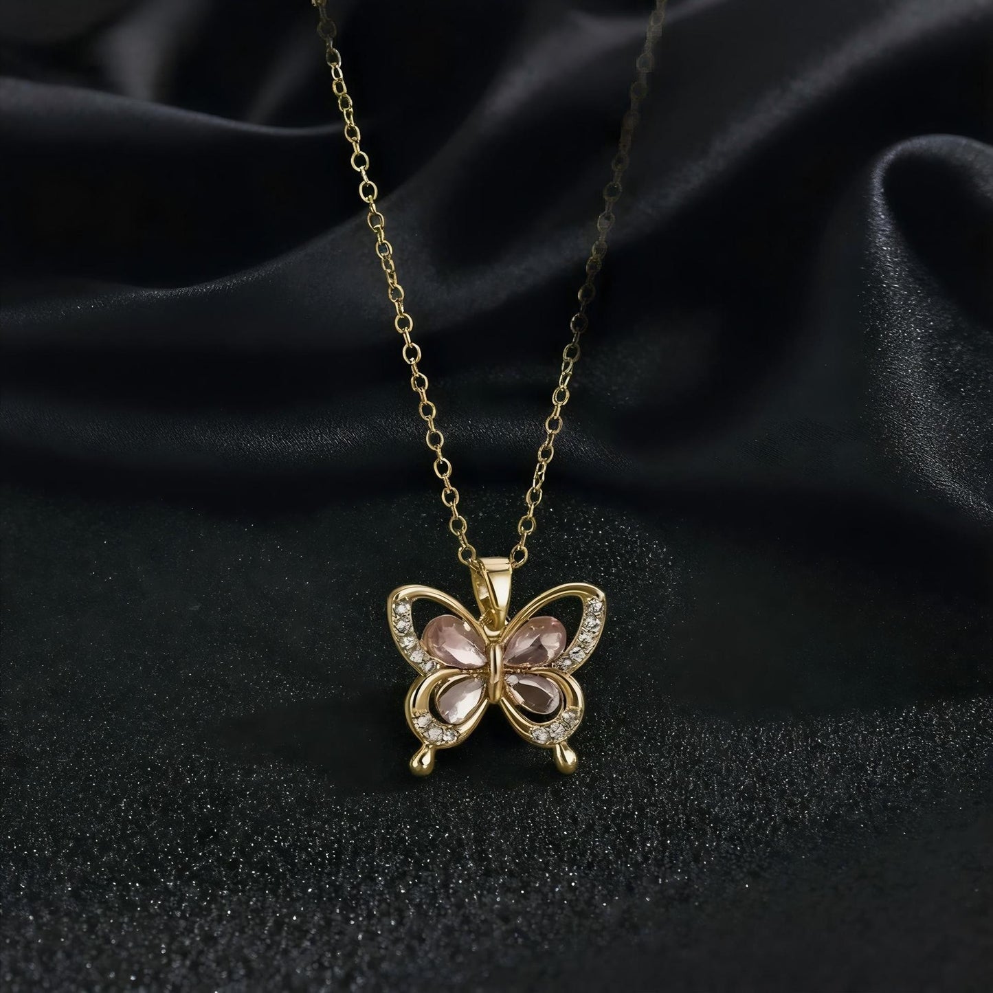 Women's Design Colorful Zircon Butterfly Clavicle Chain Trendy Necklace